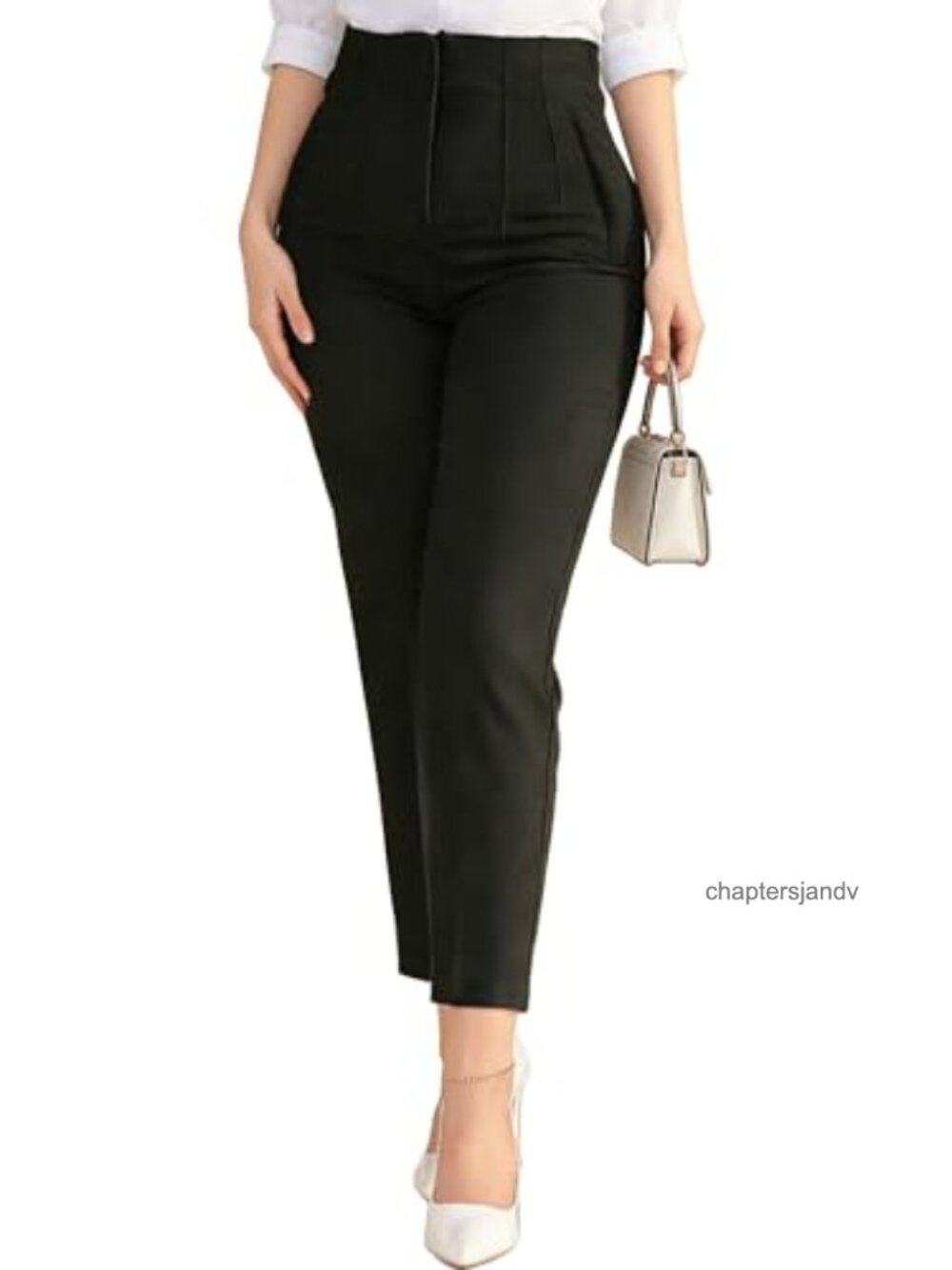 Women's High Waisted Straight Leg Dress Pants Stretchy Business Casual Work